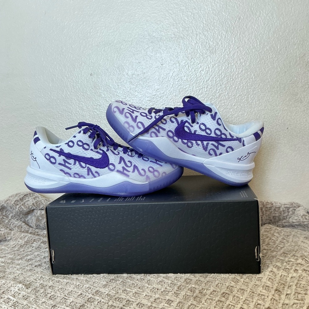 Nike Kobe Protro Kids Purple White Low-Top Sneakers